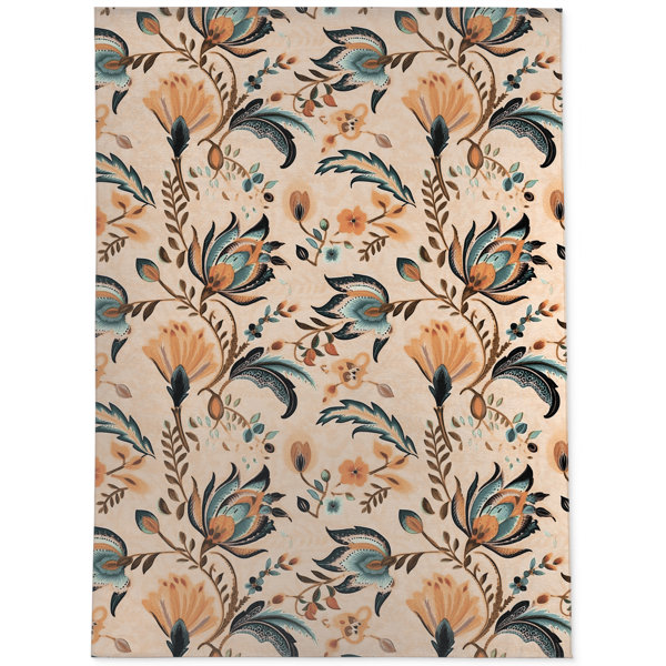 Kavka Cotton Floral Rug Wayfair